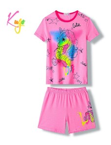 Dívčí letní pyžamo KUGO WP0914, tmavě růžové