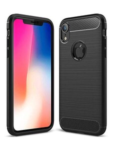 IZMAEL.eu Pouzdro Carbon Bush TPU pre Apple iPhone XR pro Apple iPhone XR černá