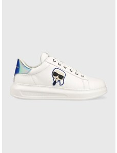 Kožené sneakers boty Karl Lagerfeld KAPRI MENS bílá barva, KL52530G