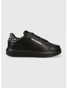 Kožené sneakers boty Karl Lagerfeld KAPRI MENS černá barva, KL52576