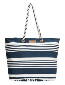 PE-Florence Modro-bílá pruhovaná plážová taška "Vacation"