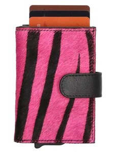 Hide & Stitches Růžová malá kožená peněženka s klíčenkou "Sahara"