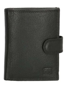 Double-D Černá praktická kožená peněženka s RFID "Page"