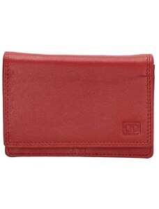 Double-D Červená praktická kožená peněženka "Collect"