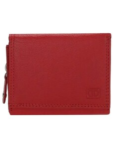 Double-D Červená malá kožená peněženka "Clarrisa"