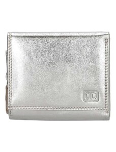 Double-D Stříbrná malá kožená peněženka "Clarrisa"