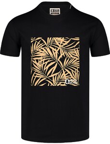 Nordblanc Černé pánské bavlněné tričko REEDS