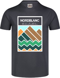 Nordblanc Šedé pánské bavlněné tričko COLOUR