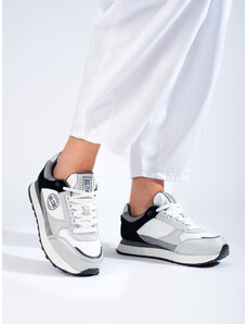 BIG STAR SHOES Women's sneakers white-grey LL274370 BIG STAR