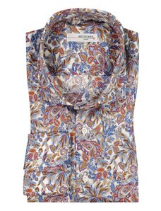 Artigiano, bavlněná košile s celoplošným květinovým vzorem vícebarevné