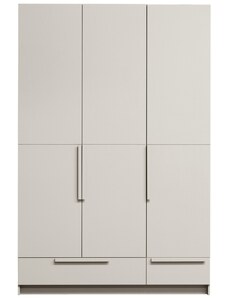 Hoorns Bílá dřevěná šatní skříň Pamela 215 x 142 cm
