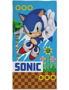 Halantex Bavlněná plážová osuška Sonic - motiv Dash+ Endless Runner Game - 100% bavlna - 70 x 140 cm