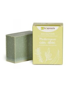 Tuhé olivové mýdlo s bylinkami a aloe BIO laSaponaria - 100 g