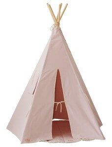 Moi Mili Růžový bavlněný teepee stan s podložkou Navajo 170 x 130 cm