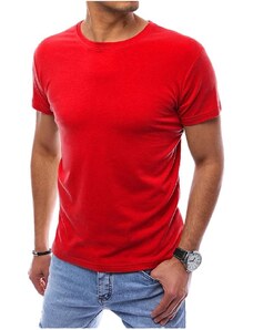 červené jednobarevné pánské tričko