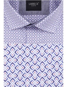 Limbeck modrorůžová košile se vzorem