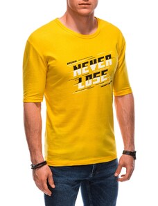 EDOTI Pánské tričko s potiskem 1866S - žlutá