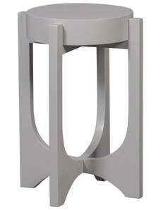 Hoorns Světle šedý dřevěný odkládací stolek Upco 35 cm