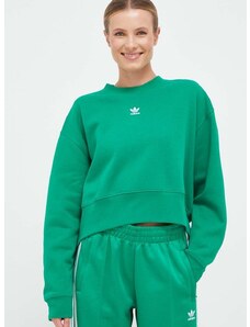 Mikina adidas Originals dámská, zelená barva, s aplikací