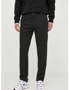 Kalhoty Calvin Klein pánské, černá barva, přiléhavé