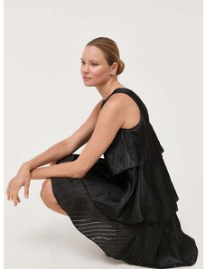 Šaty Armani Exchange černá barva, midi, oversize