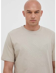 Bavlněné tričko adidas Originals béžová barva, s potiskem