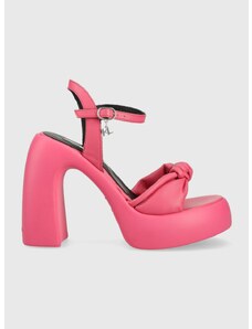 Sandály Karl Lagerfeld ASTRAGON HI růžová barva, KL33715