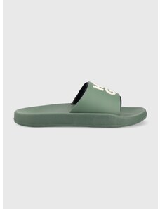 Pantofle HUGO Nil pánské, zelená barva, 50497864