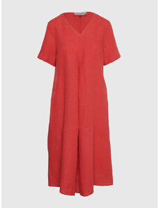 Červené lněné šaty Piero Moretti