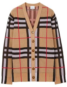 BURBERRY nylonový svetr s kostkovaným motivem