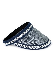 Art Of Polo Woman's Visor Hat Cz22200-3 Navy Blue