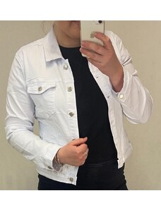 GOURD Jeans Bílá riflová džínová elastická bunda A1971
