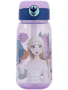 Stor Plastová láhev na pití s brčkem a víčkem Ledové království - Frozen - 510 ml