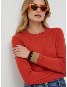 Vlněný svetr PS Paul Smith dámský, oranžová barva, lehký