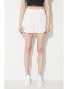 Kraťasy adidas adidas Originals Club Shorts dámské, bílá barva, hladké, high waist, IB5797-white