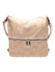Tapple Velký světle hnědý kabelko-batoh 2v1 s praktickou kapsou