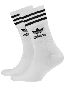 Adidas, balení 3 párů sportovních ponožek mid cut z žebrovené pleteniny s pruhy značky bílá