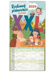PRESCO GROUP, a.s. Nástěnný kalendář Rodinný plánovací XXL 2024 PGN-32496-24