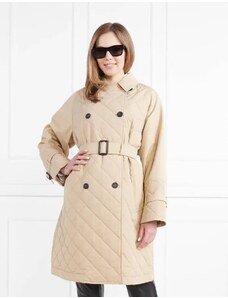 Weekend MaxMara Kabát BEIGE - Quilted coat s přídavkem vlny a kašmíru