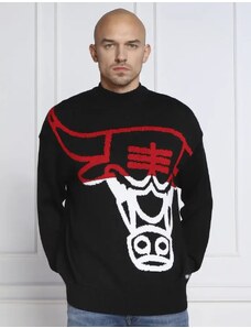 BOSS ORANGE Svetr Knit_ChicagoBulls | Regular Fit | s příměsí vlny