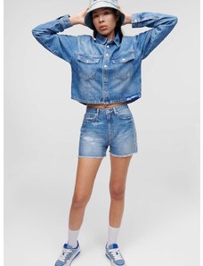 Džínové šortky Karl Lagerfeld Jeans dámské, s aplikací, high waist