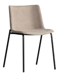 Hoorns Béžová čalouněná jídelní židle Eime