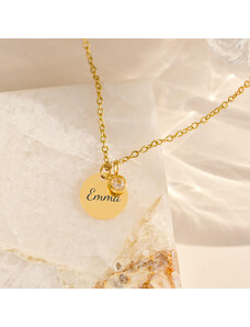 MIDORINI.CZ Dámský personalizovaný náhrdelník s medailonkem, vlastní text na přání, chirurgická ocel
