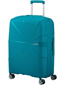 American Tourister Skořepinový cestovní kufr StarVibe M EXP 70/77 l tyrkysová