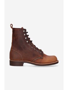 Kožené boty Red Wing pánské, hnědá barva, 3362-brown