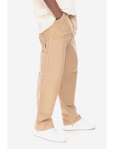 Bavlněné kalhoty Stan Ray Double Knee Pant SS23026KHA béžová barva, jednoduché