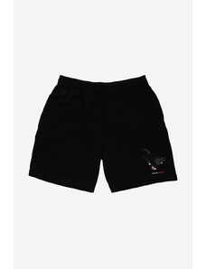 Bavlněné šortky Lacoste černá barva, GH7582-031