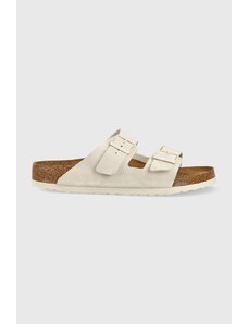 Semišové pantofle Birkenstock Arizona pánské, šedá barva, 1024554-lgrey