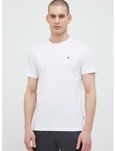 Bavlněné tričko Napapijri Salis bílá barva, NP0A4H8D0021