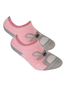 Dívčí kotníkové ponožky WOLA ZAJÍČEK růžové